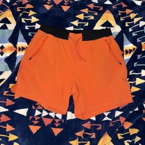 Orange trail shorts